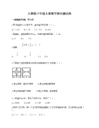 人教版六年级上册数学期末测试卷含答案