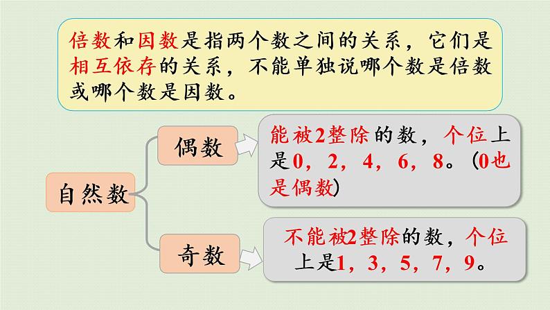 西师大版五年级数学下册 七 总复习 第1课时 倍数与因数 课件第6页