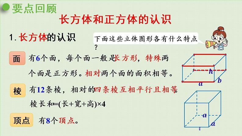西师大版五年级数学下册 三 长方体 正方体 第9课时 整理与复习 课件第5页