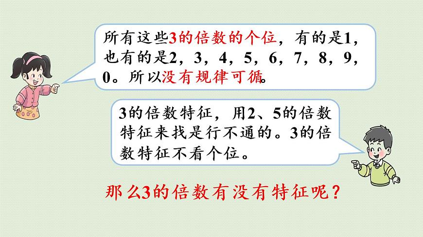 西師大版五年級(jí)數(shù)學(xué)下冊(cè) 一 倍數(shù)與因數(shù) 第3課時(shí)  3的倍數(shù)特征 課件第7頁