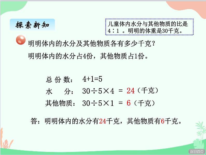 青岛版(五四制)五年级上册 七、4按比分配1 课件第4页