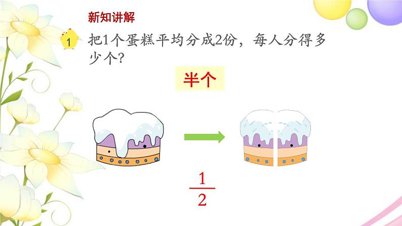 三年级数学上册第七单元分数的初步认识一第1课时认识几分之一教学课件苏教版第5页