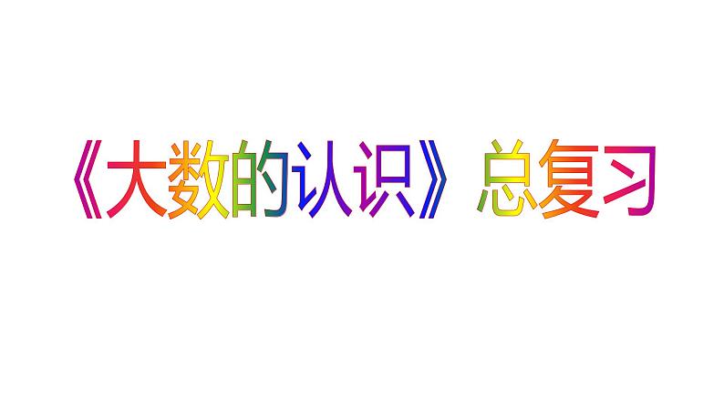 第一单元:大数的认识总复习(ok)课件PPT第1页