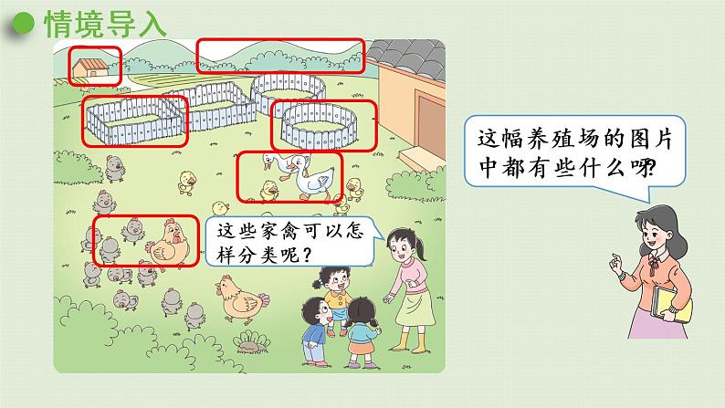 西师大版一年级数学下册 八 分类与整理 第4课时 分一分 课件第3页