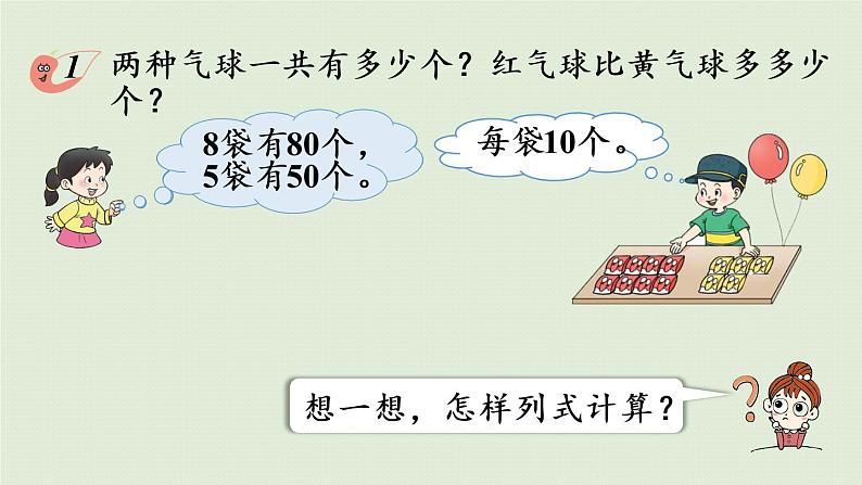 西师大版二年级数学下册 三 三位数的加减法 第1课时 整十、整百数的加减(一)课件05