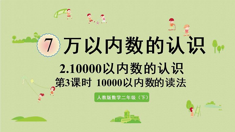 人教版二年级数学下册 7万以内数的认识 10000以内数的认识 第3课时 10000以内数的读法 课件01