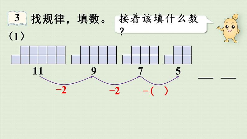 人教版一年级数学下册 7找规律 第2课时 找规律(2)课件07