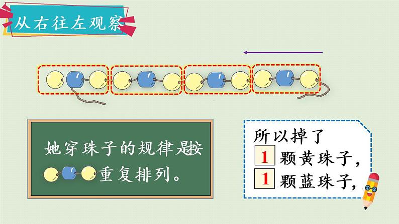 人教版一年级数学下册 7找规律 第3课时 找规律(3)课件08