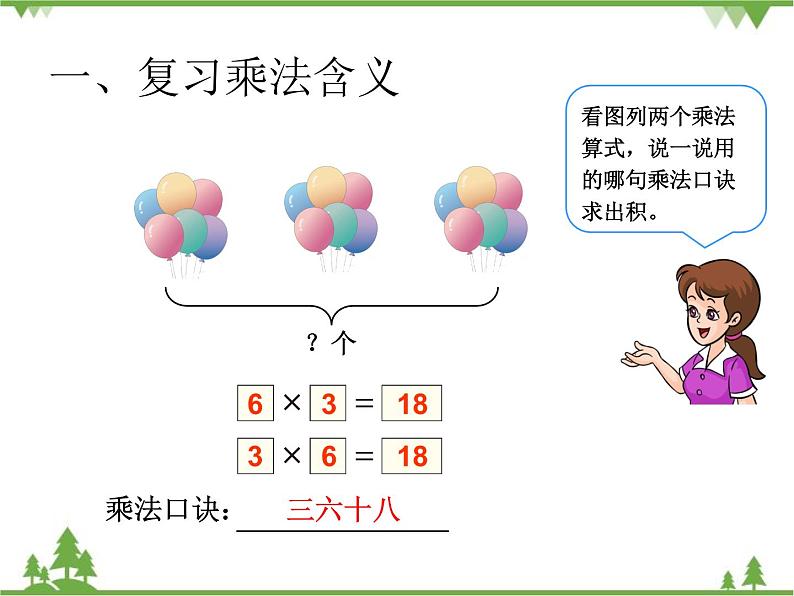 人教版数学二年级上册 9表内乘法(课件)第3页