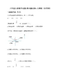 六年级上册数学试题-期末测试卷1-人教版（含答案）