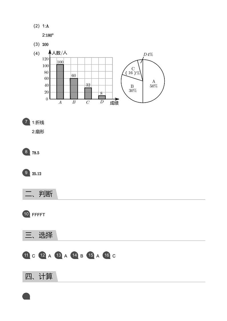 2018_2019学年广东广州海珠区六年级上学期期末数学试卷答案第2页
