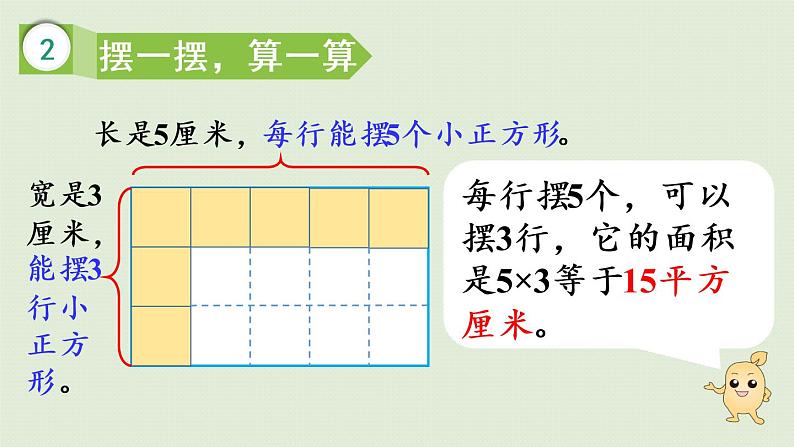 人教版三年级数学下册 5面积 第3课时 长方形、正方形的面积计算公式 课件第7页