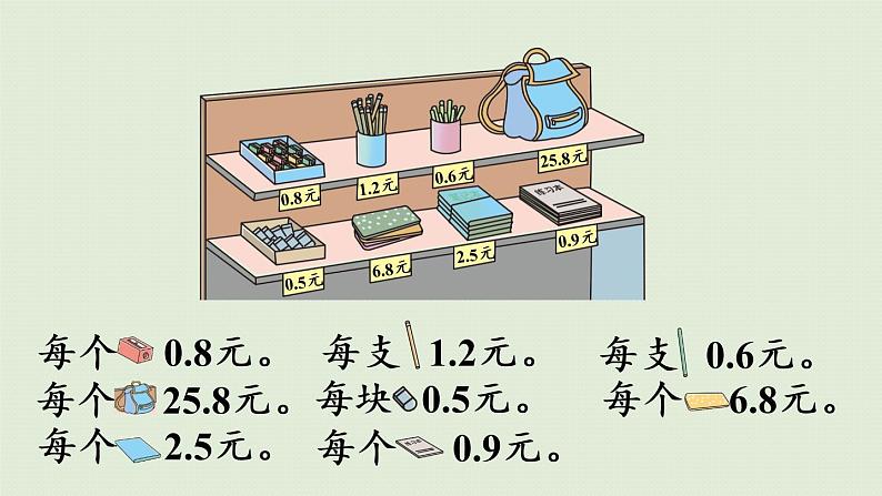 人教版三年级数学下册 7小数的初步认识 第3课时 小数的简单加减法 课件08