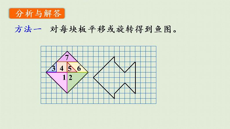 人教版五年级数学下册 5-3 第3课时 利用平移、旋转设计图案 课件07