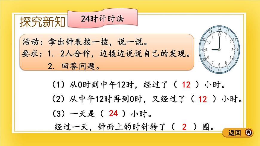 三年級(jí)下冊(cè)數(shù)學(xué)課件-3.1 24時(shí)計(jì)時(shí)法 青島版（五年制）(共12張PPT)第4頁(yè)