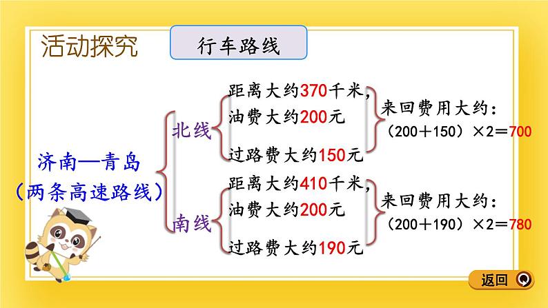 三年级下册数学课件-10.3 全家自驾游 青岛版(五年制)07