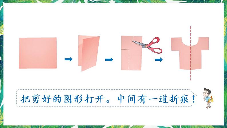 人教版数学二下 3 图形的运动(一)第1课时 对称现象和轴对称图形 课件第7页