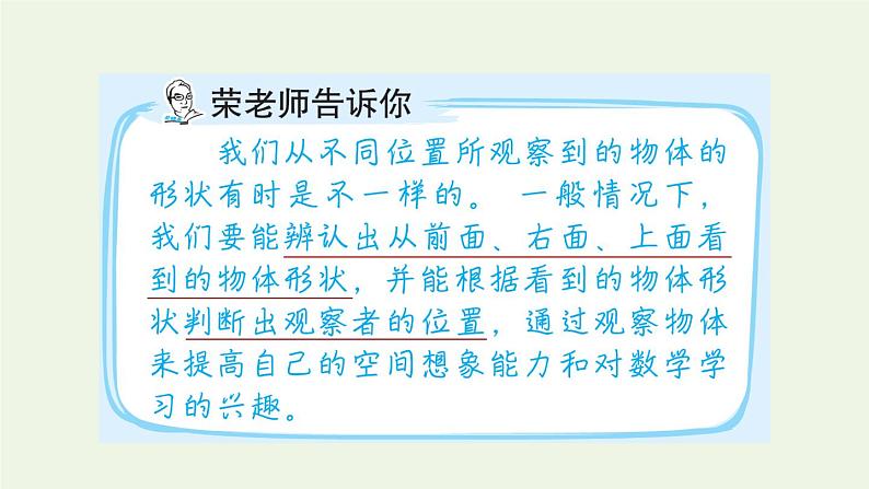 四年级数学上册提分专项第11招用对应思想解决从不同方向观察几何体的问题课件苏教版第2页