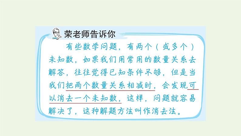 四年级数学上册提分专项第6招用消去法解决问题课件苏教版第2页