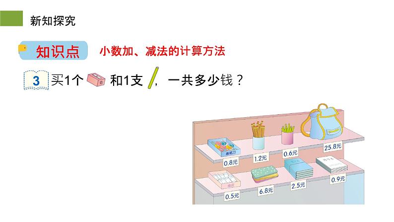 人教版数学三年级下册《简单的小数加、减法》课件第6页