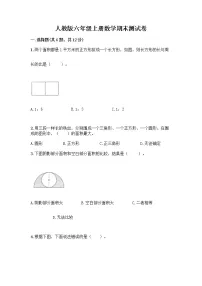 人教版六年级上册数学期末测试卷含答案