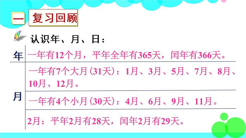 苏教数学三年级下册 五 年、月、日 练习六 PPT课件02