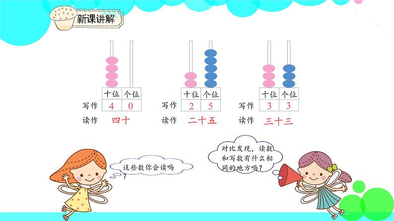 人教版数学1年级下册 4.2 读数 写数 PPT课件06