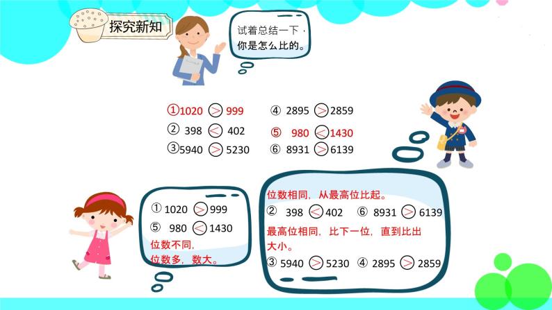 人教版数学2年级下册 7.6 数的大小比较 PPT课件07