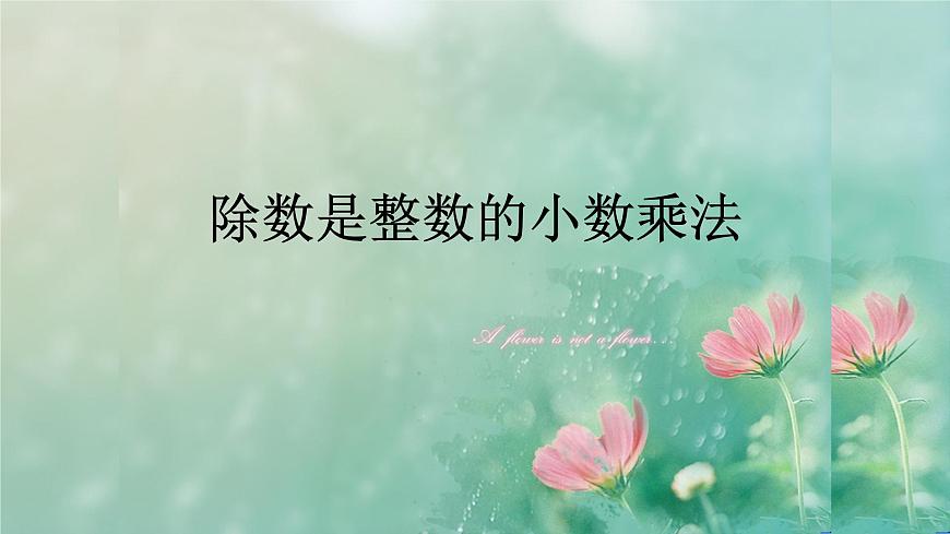 人教版數(shù)學(xué)五年級上冊《小數(shù)除法——除數(shù)是整數(shù)的除法》課件第1頁