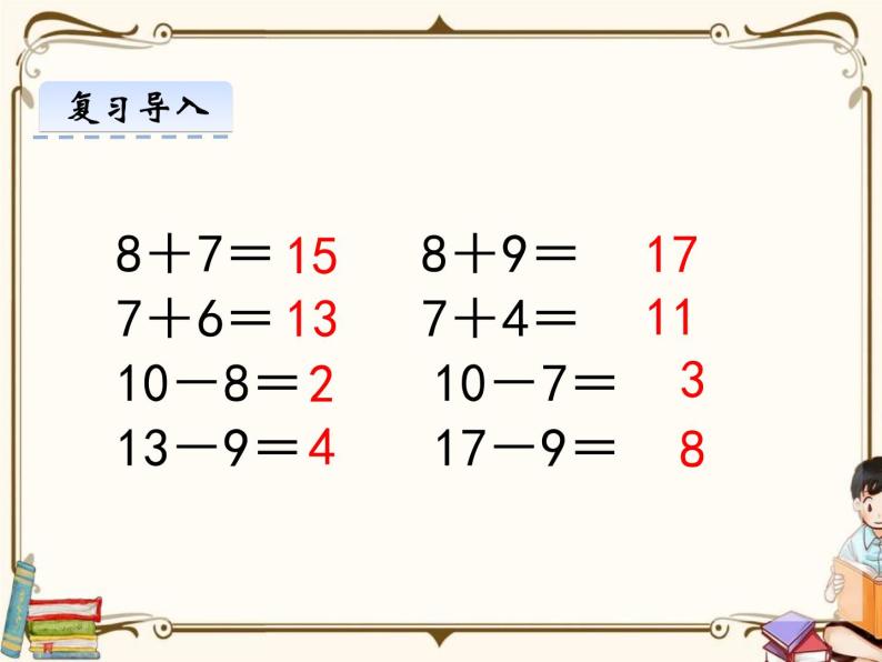 苏教版数学 一年级下册PPT课件：  1.3 十几减6、5、4、3、203