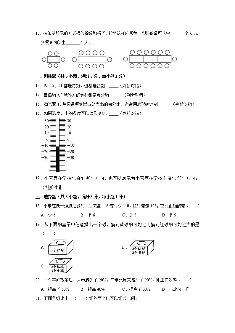 人教版2021年湖北省天门市小升初数学试卷（二）人教版（解析版）02
