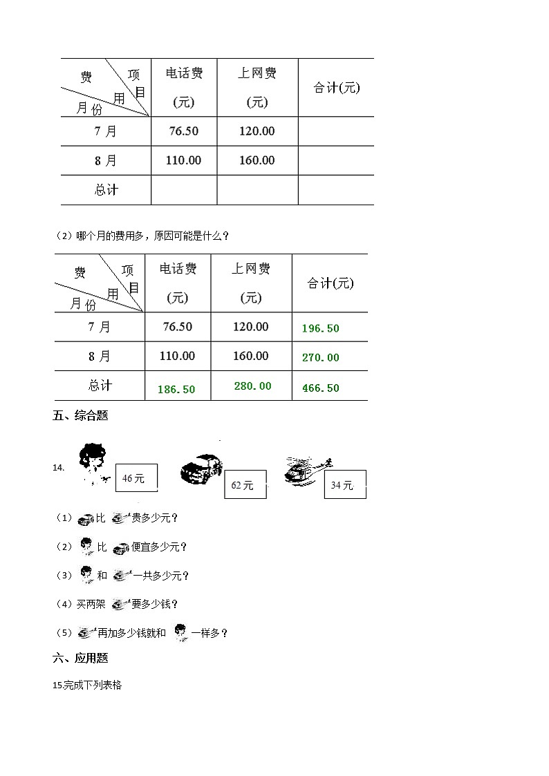 六年级下册数学一课一练-5.23加减运算 浙教版(含答案)第2页