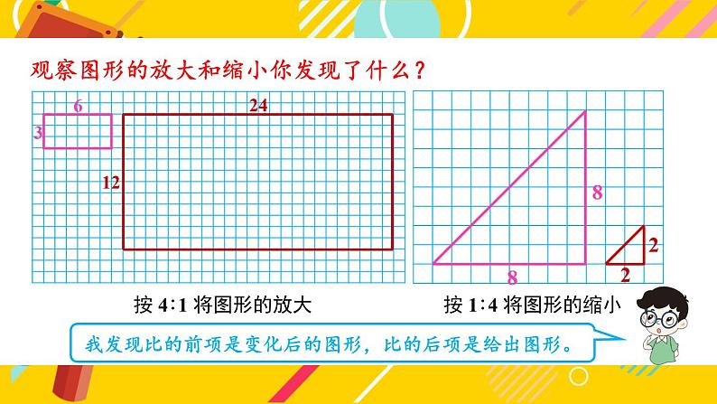 北师大版数学六下2.4《图形的放大与缩小》课件+教案+素材06
