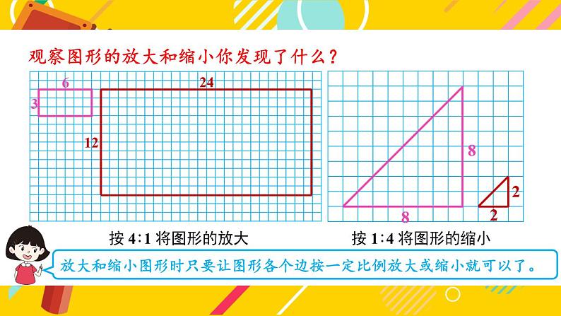 北师大版数学六下2.4《图形的放大与缩小》课件+教案+素材07