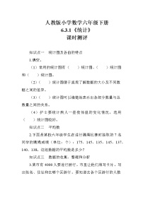 人教版六年级下册3 统计与概率同步测试题