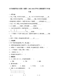 小升初数学复习试卷（试题）-2021-2022学年人教版数学六年级下册（5）(含答案）