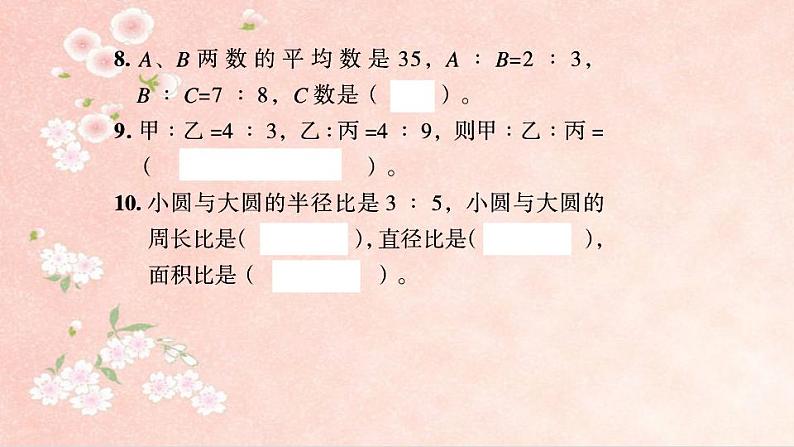课时训练1 比和比的应用第4页