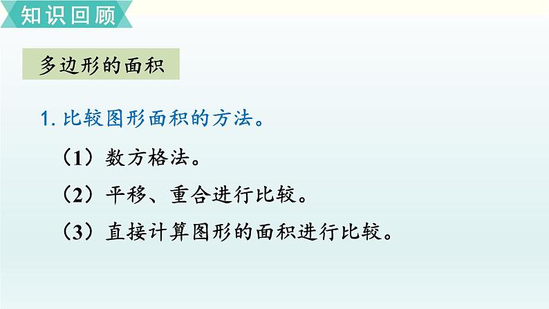 北师五年级上册 总复习4 多边形与组合图形的面积课件PPT02