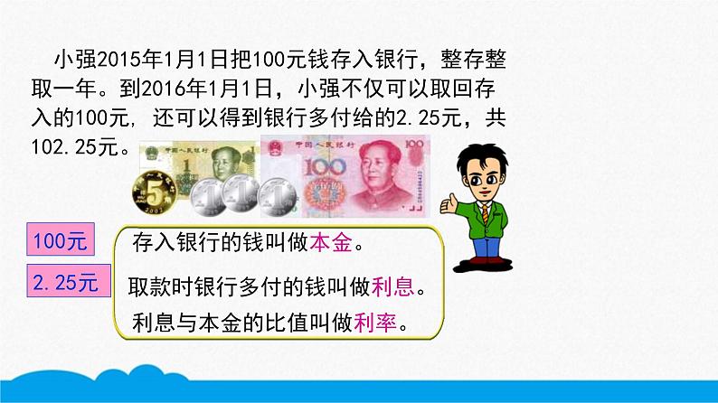 小数人教版 -六下-利率 课件(12张PPT)第3页