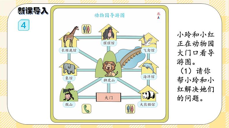人教版小学数学三年级下册1.4《简单的路线》课件第2页