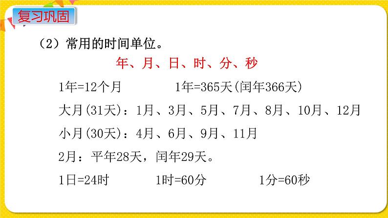 苏教版六年级下册第七单元总复习数与代数——第4课时 常见的量课件PPT04