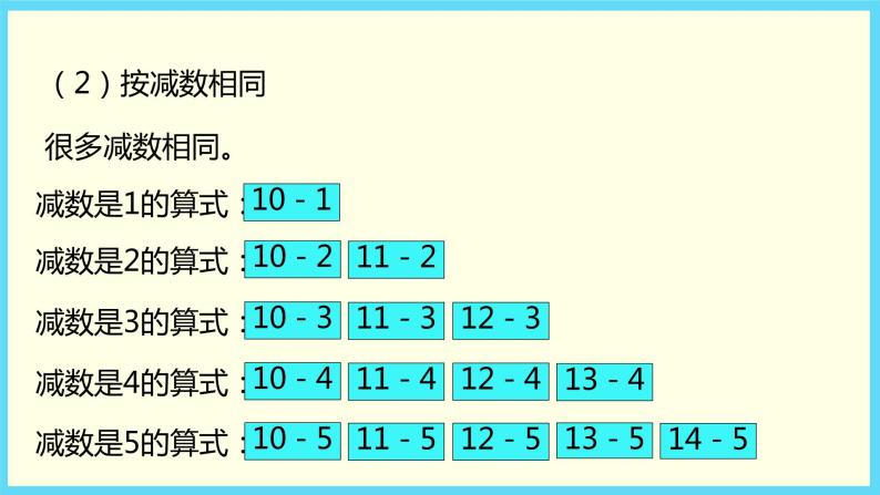 北师大版数学一下1.8 做个减法表ppt课件（送教案+练习）07