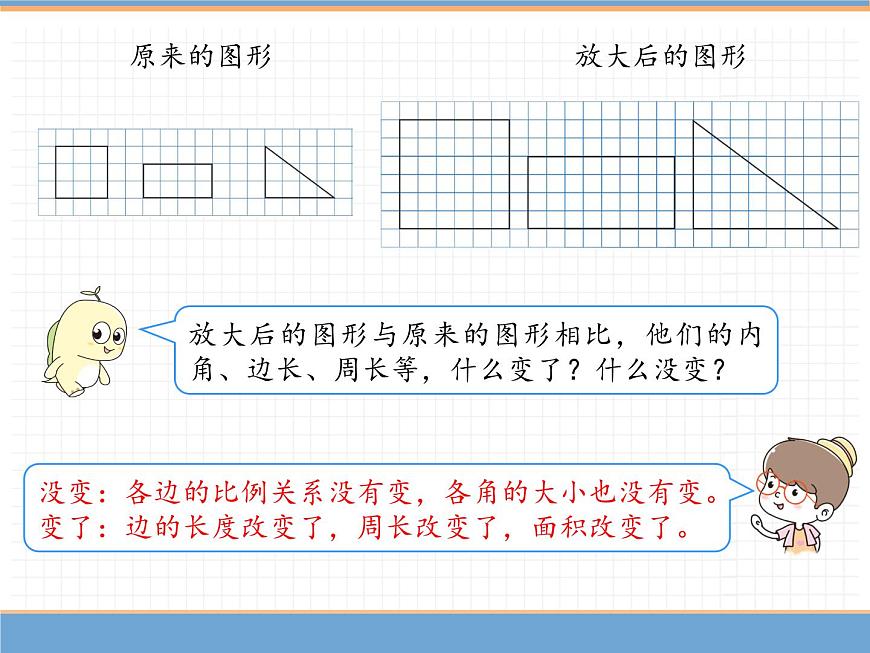 人教版數(shù)學六年級下第四單元比例的應用 第4課時  圖形的放大與縮小課件PPT第5頁