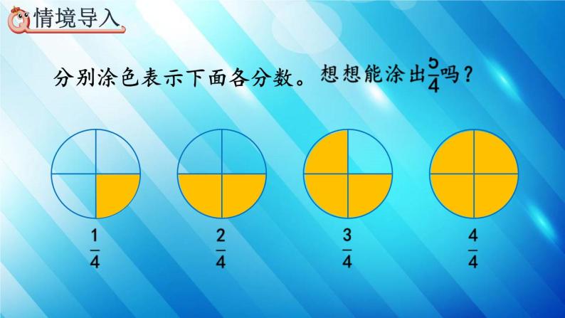 人教版数学五年级下册 4.2.1 真分数、假分数的意义和特征 精编课件02