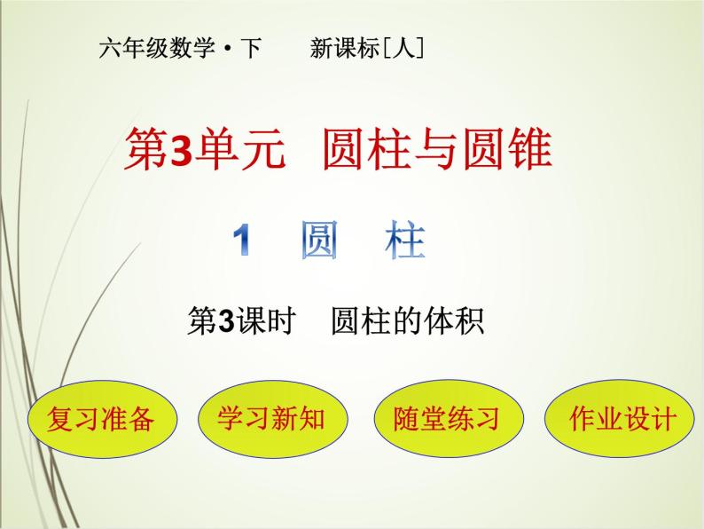 人教版数学六下3.1.3 圆柱的体积ppt课件+教案+同步练习01