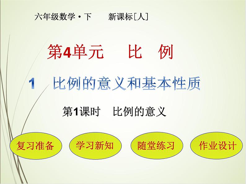 人教版数学六下4.1.1 比例的意义(课件)第1页