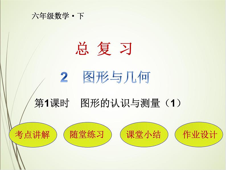 人教版数学六下总复习2.1 图形的认识与测量(1)ppt课件+教案+同步练习01
