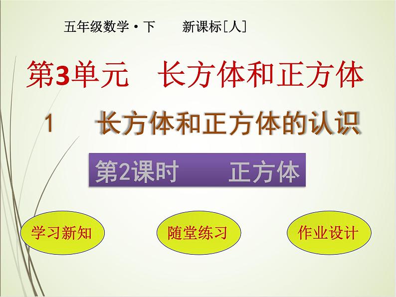 人教版数学五下3.1.2 正方体(课件)第1页
