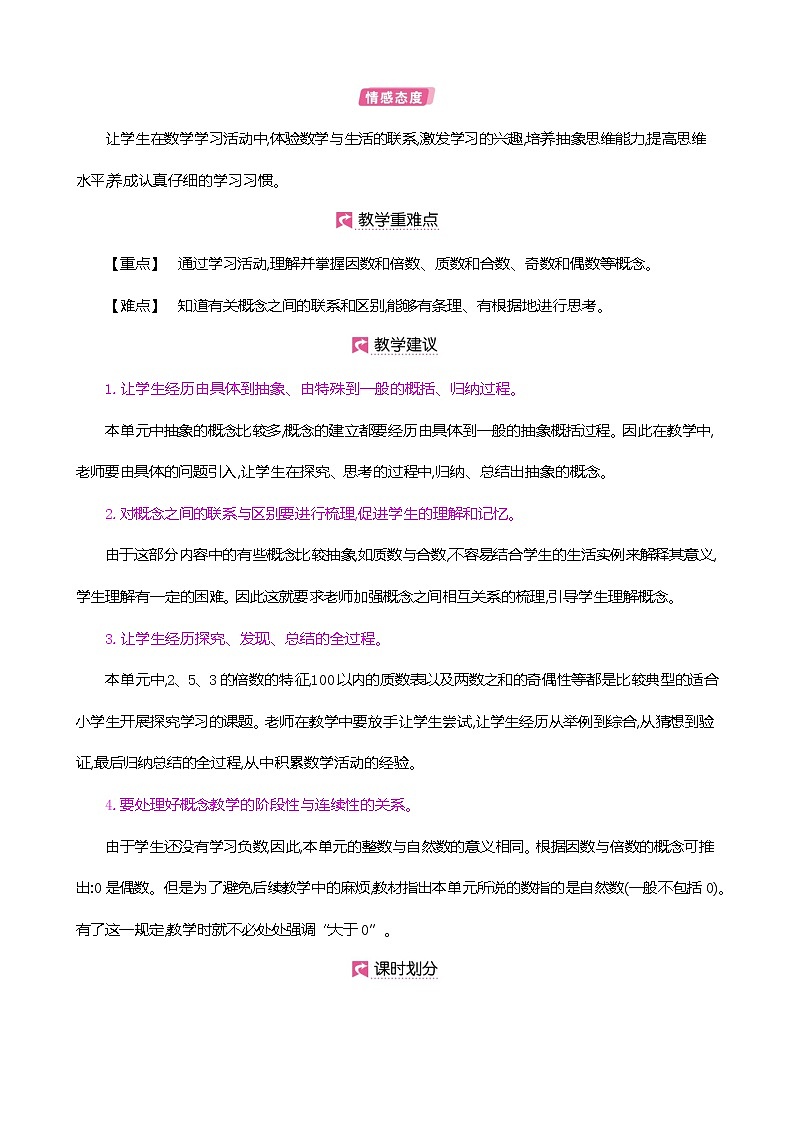 人教版数学五下2.1.1 因数和倍数(教案)第2页