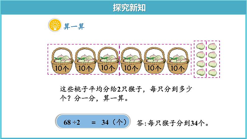 【北师大版3下】第一单元第1课时《分桃子》精品教学课件第7页